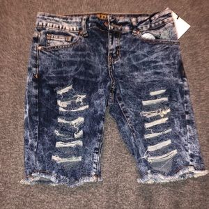 Blue jean shorts